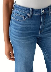 Women's High Rise Wide Leg Cropped Jeans