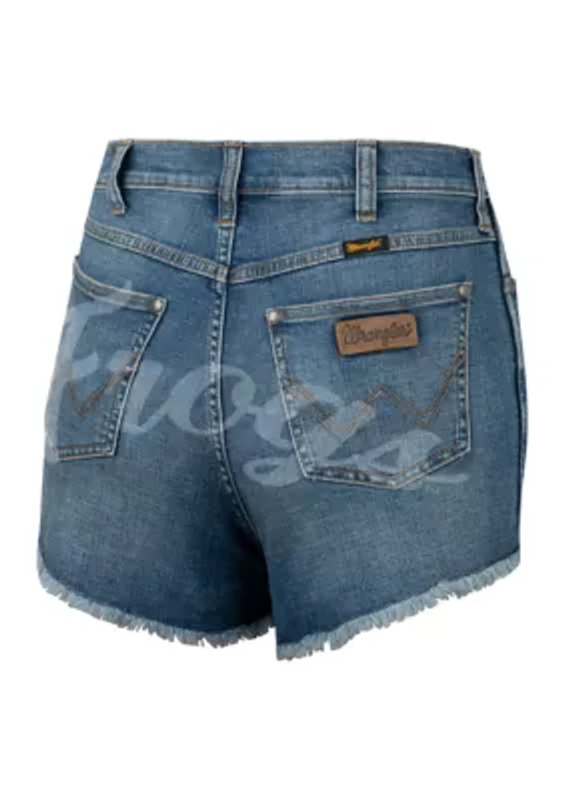 Women's NCAA TCU Horned Frogs Retro High Rise Cut Off Denim Shorts