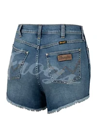 Women's NCAA TCU Horned Frogs Retro High Rise Cut Off Denim Shorts