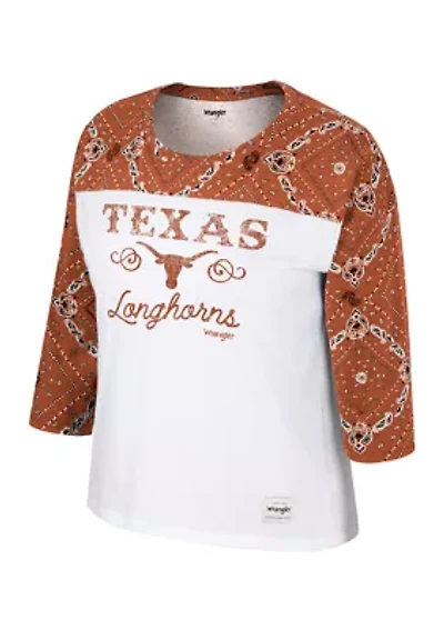 Women's NCAA Texas Longhorns  Distressed Graphic T-Shirt