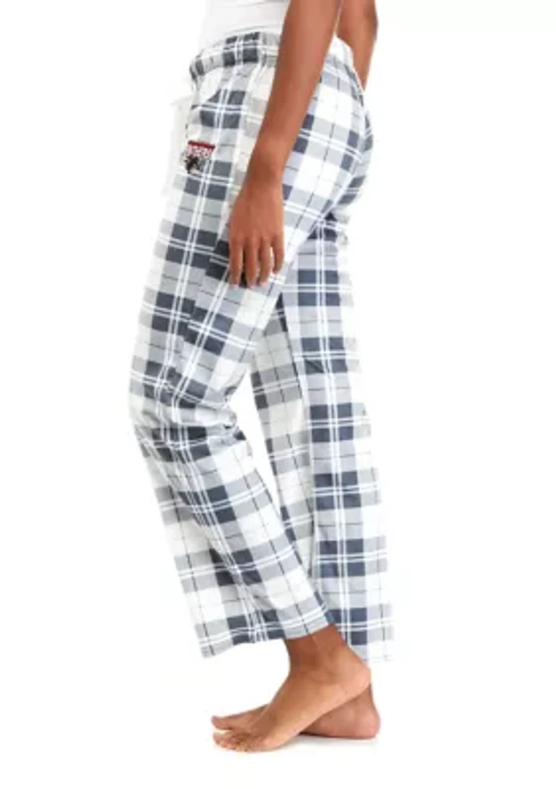 HBCU  Clark Atlanta Panthers Plaid Fleece Pajama Pants