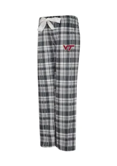 NCAA Virginia Tech Hokies Lapse Plaid Silky Fleece Pants