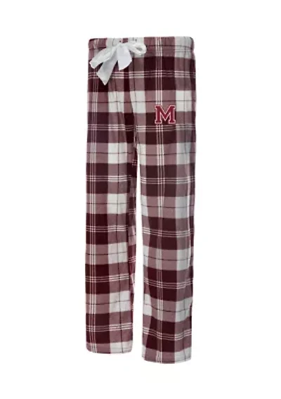 HBCU Morehouse Maroon Tigers Petra Plaid Silky Fleece Pants