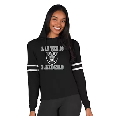 NFL Oakland Raiders Marathon Ladies Las Vegas Knit L/S Hoodie