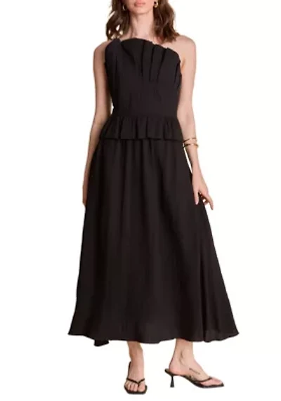 Ruffled Tube Top Dress