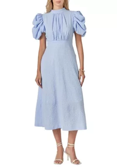 OPEN CHECK DRESS