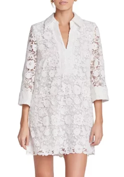 GUIPURE LACE MINI DRESS