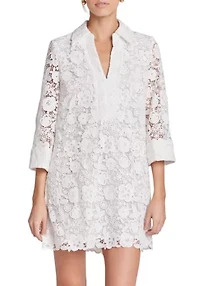 GUIPURE LACE MINI DRESS