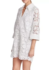 GUIPURE LACE MINI DRESS
