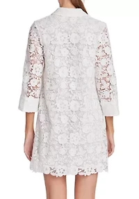 GUIPURE LACE MINI DRESS