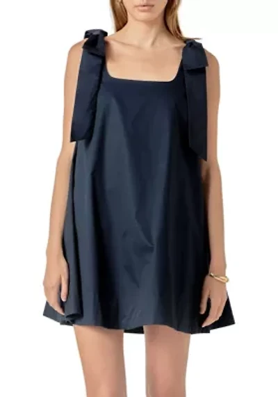 BOW SLEEVELESS MINI DRESS