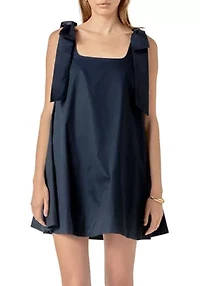 BOW SLEEVELESS MINI DRESS