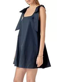 BOW SLEEVELESS MINI DRESS