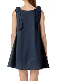 BOW SLEEVELESS MINI DRESS