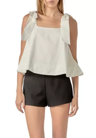 BOW SLEEVELESS TOP