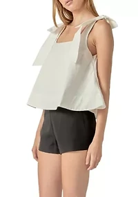 BOW SLEEVELESS TOP