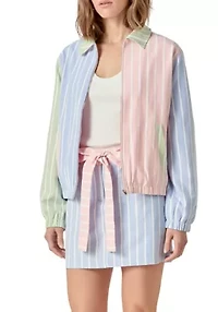 Stripe Color Block Jacket