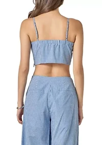 Check Tied Tank Top
