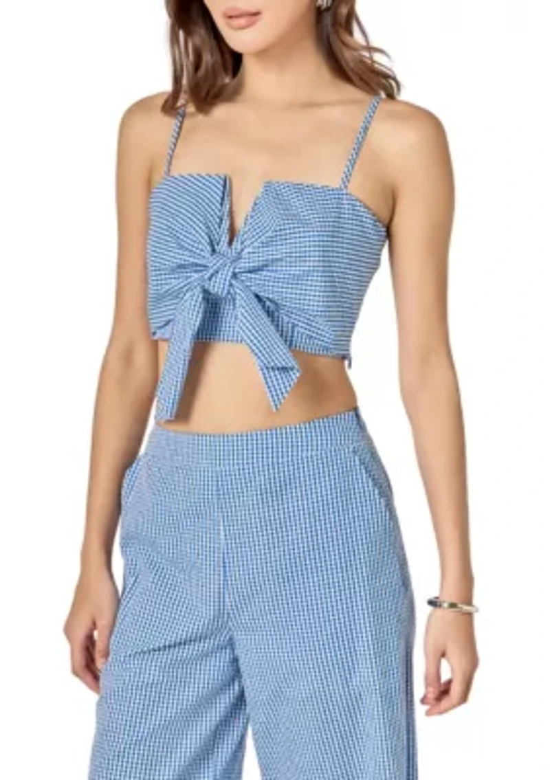 Check Tied Tank Top