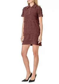 STRETCHED EMBO TEXTURED MINI DRESS