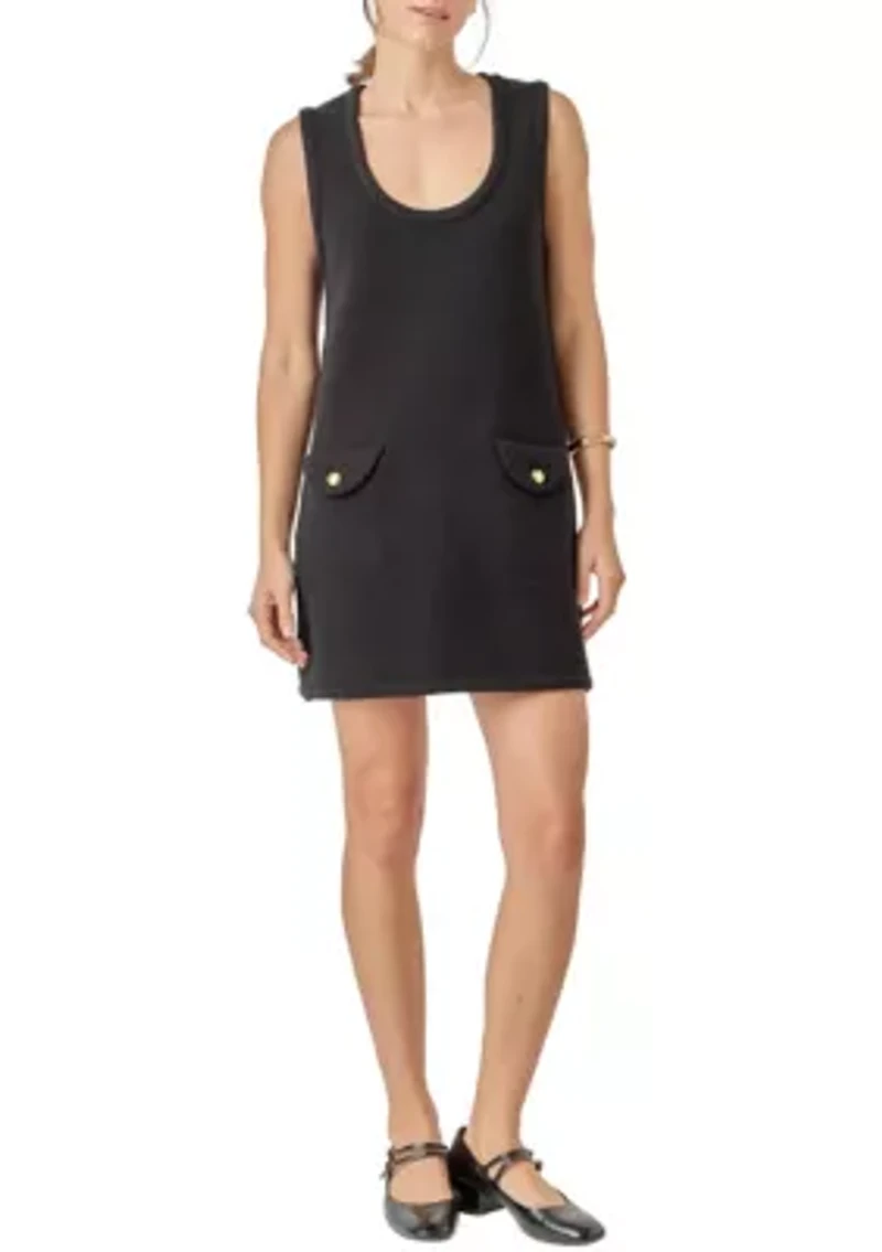 SLEEVELESS KNIT MINI DRESS