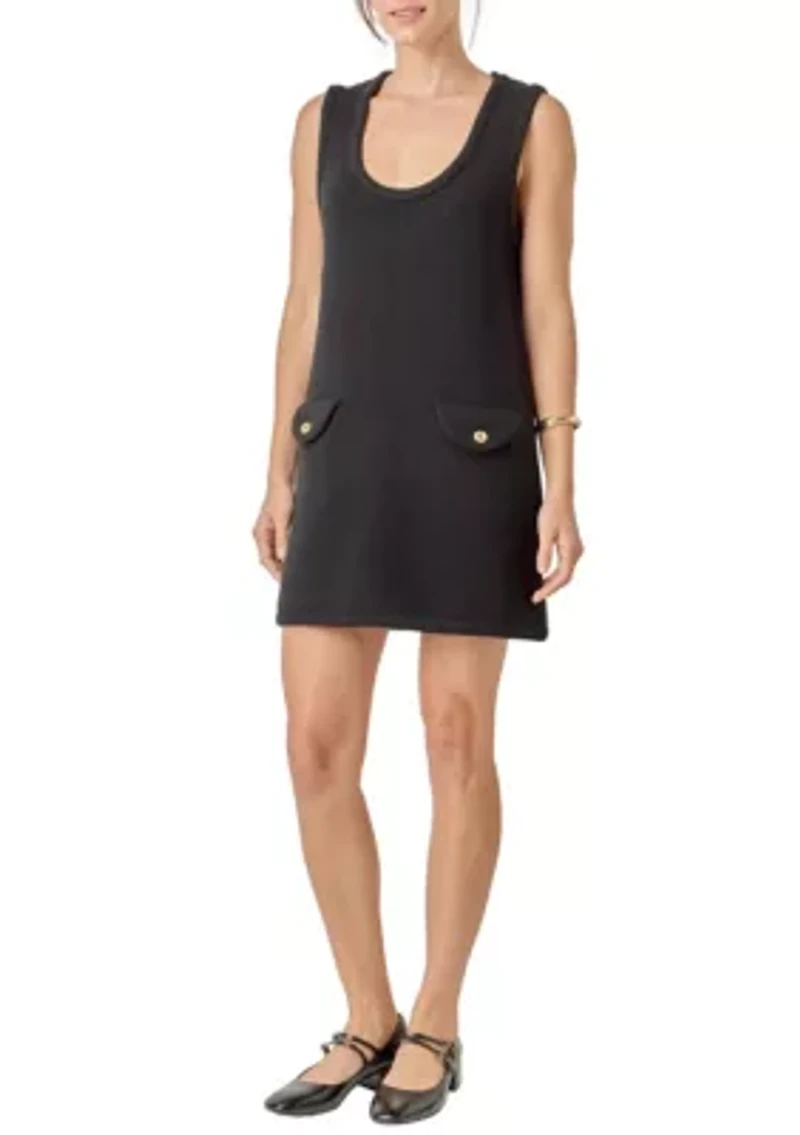 SLEEVELESS KNIT MINI DRESS