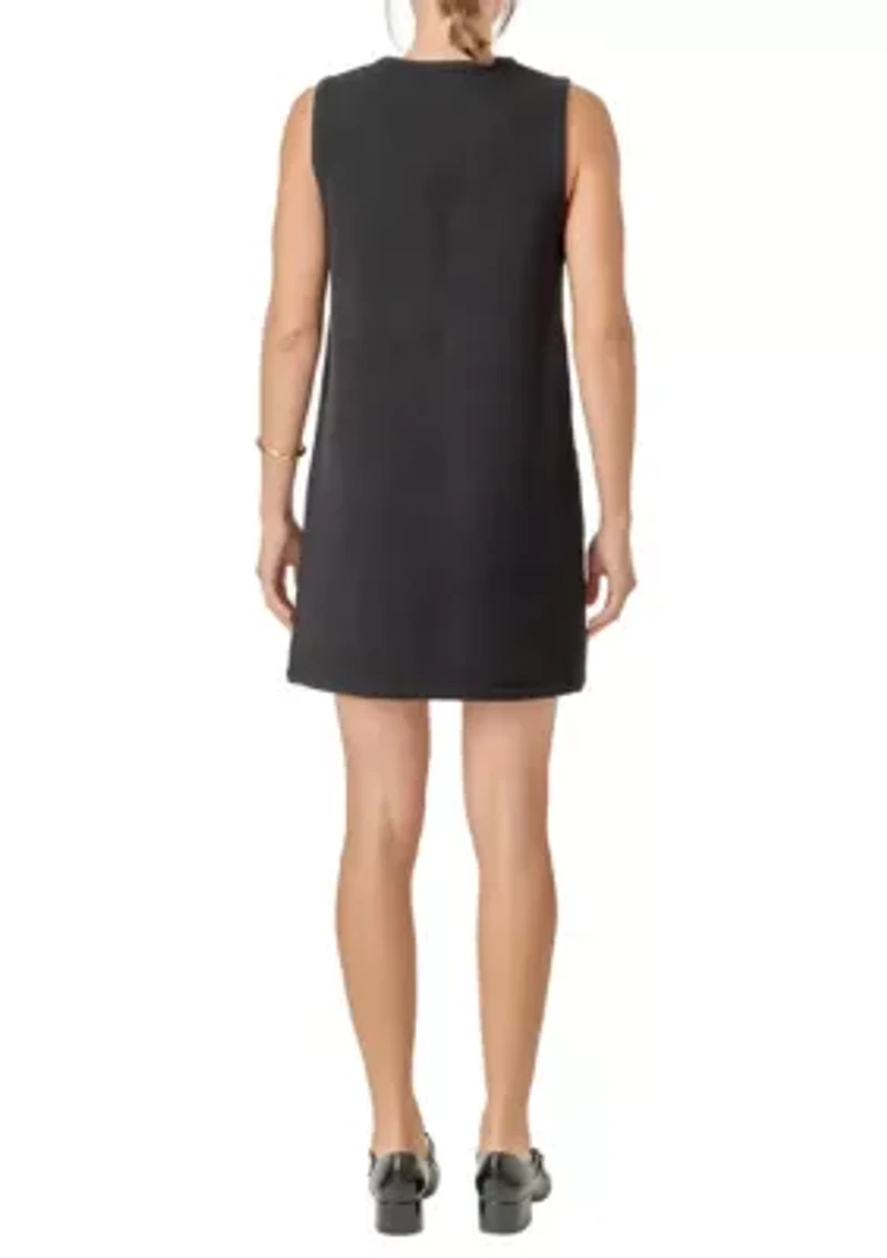 SLEEVELESS KNIT MINI DRESS