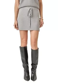 STRING KNIT MINI SKIRT