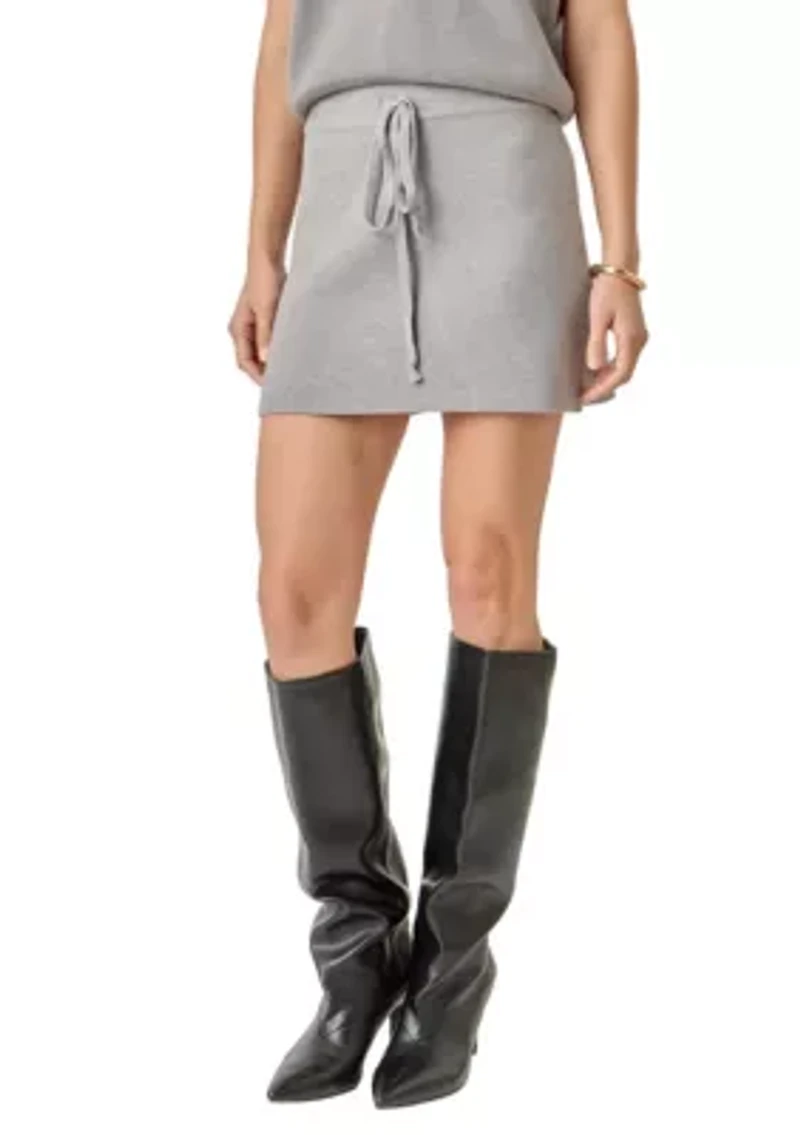 STRING KNIT MINI SKIRT