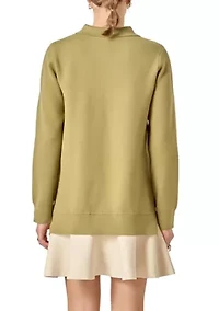 Argyle Polo Knit Dress