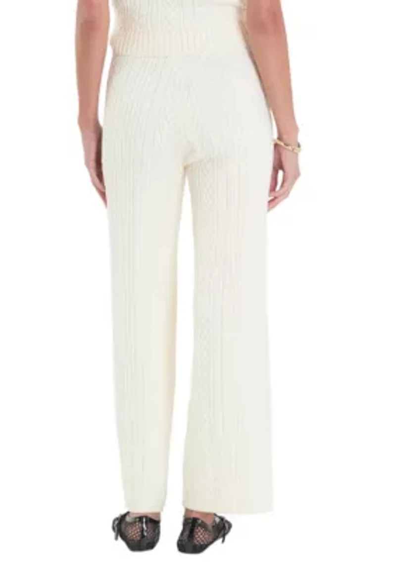 Cable Knit Long Pants