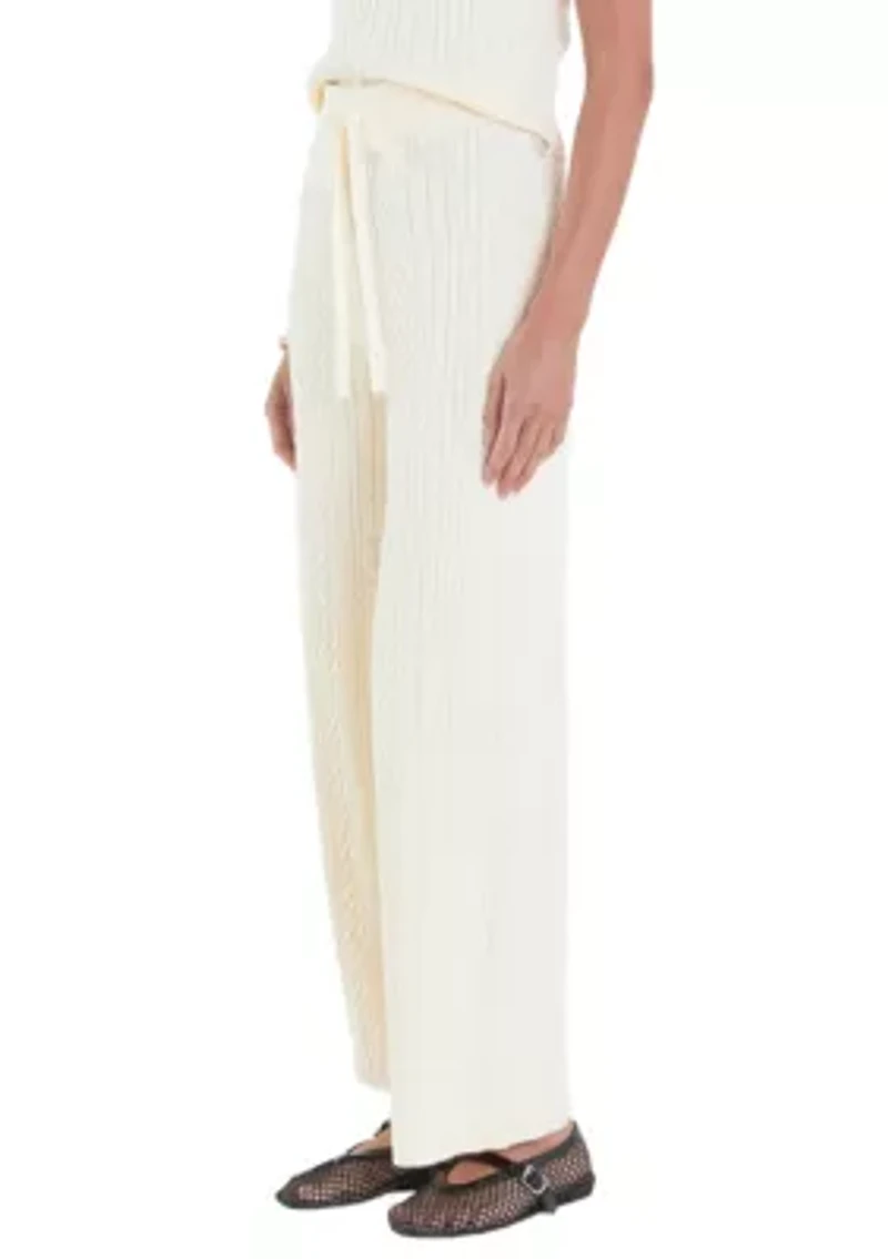 Cable Knit Long Pants