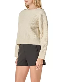 CREWNECK CABLE SWEATER