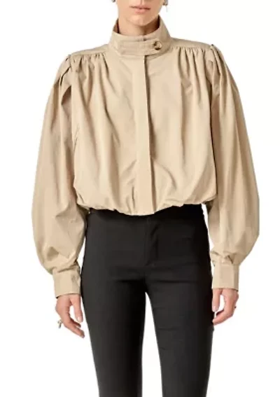 Shirred Trench Short Coat