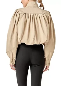 Shirred Trench Short Coat