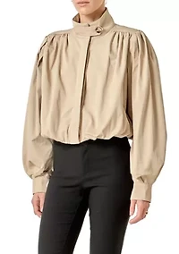 Shirred Trench Short Coat