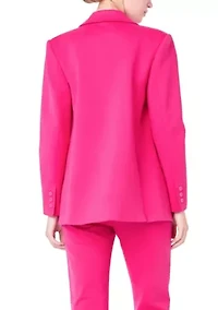 Double-breasted Knit Blazer