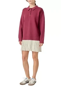 POLO MIXED MEDIA MINI DRESS