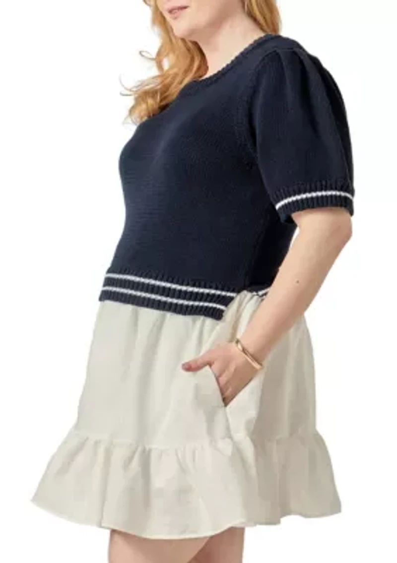 MIXED MEDIA MINI DRESS