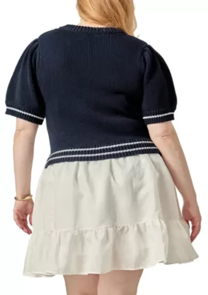 MIXED MEDIA MINI DRESS