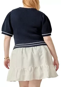 MIXED MEDIA MINI DRESS