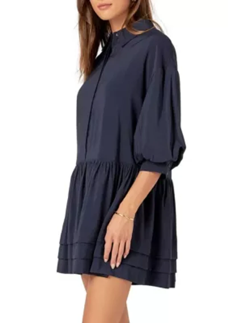 Collared Drop Waist Dress