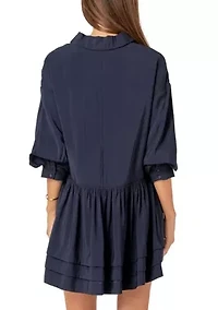 Collared Drop Waist Dress