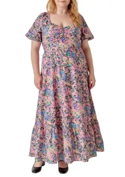 Open Back Tie Maxi Dress