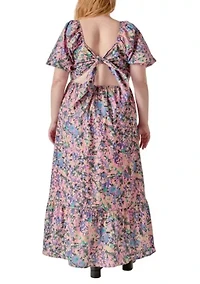 Open Back Tie Maxi Dress