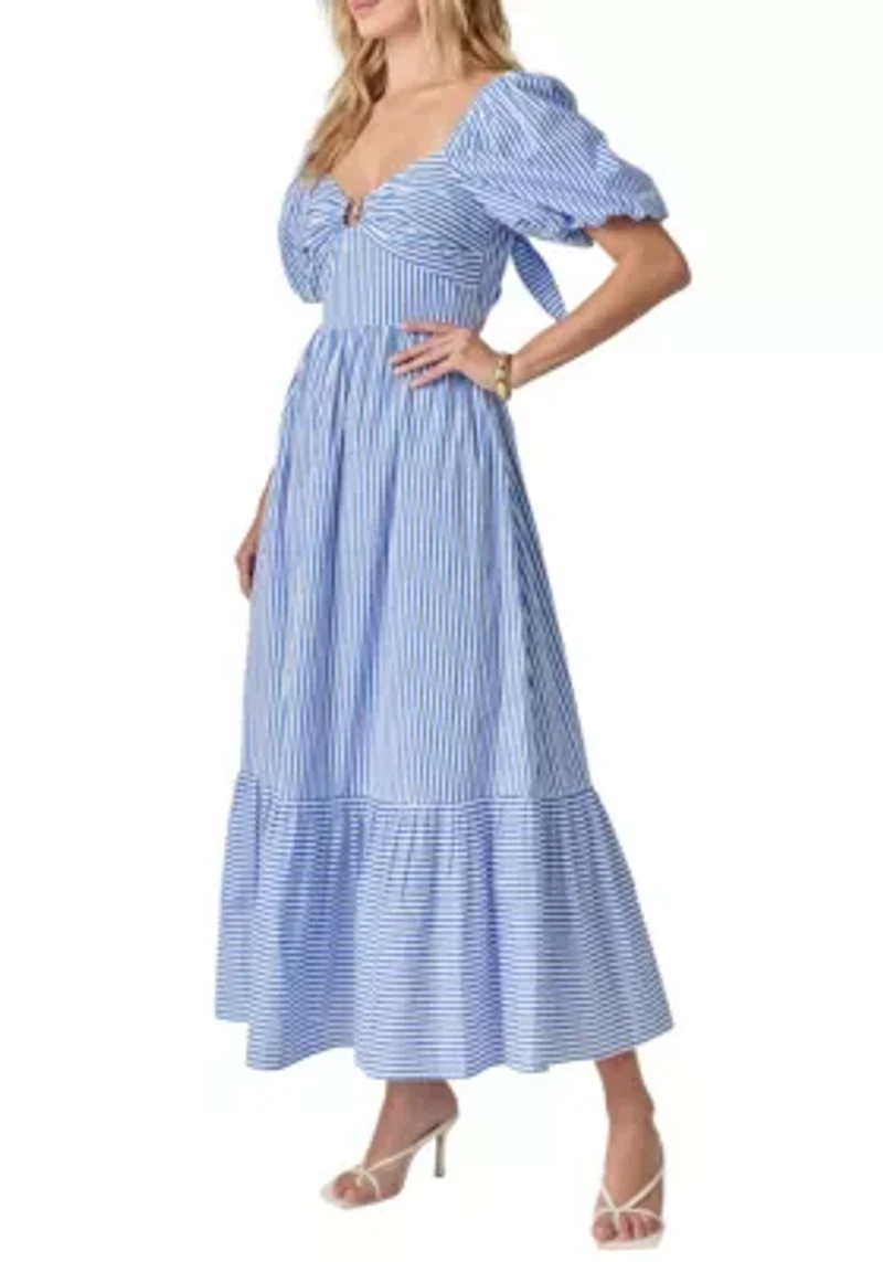 STARFISH STRIPED MIDI DRESS