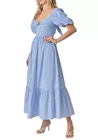 STARFISH STRIPED MIDI DRESS