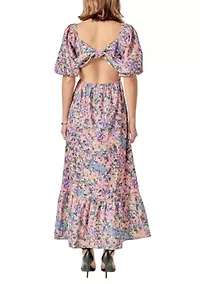 Open Back Tie Maxi Dress