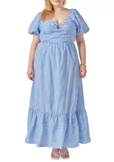 STARFISH STRIPED MIDI DRESS