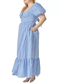 STARFISH STRIPED MIDI DRESS